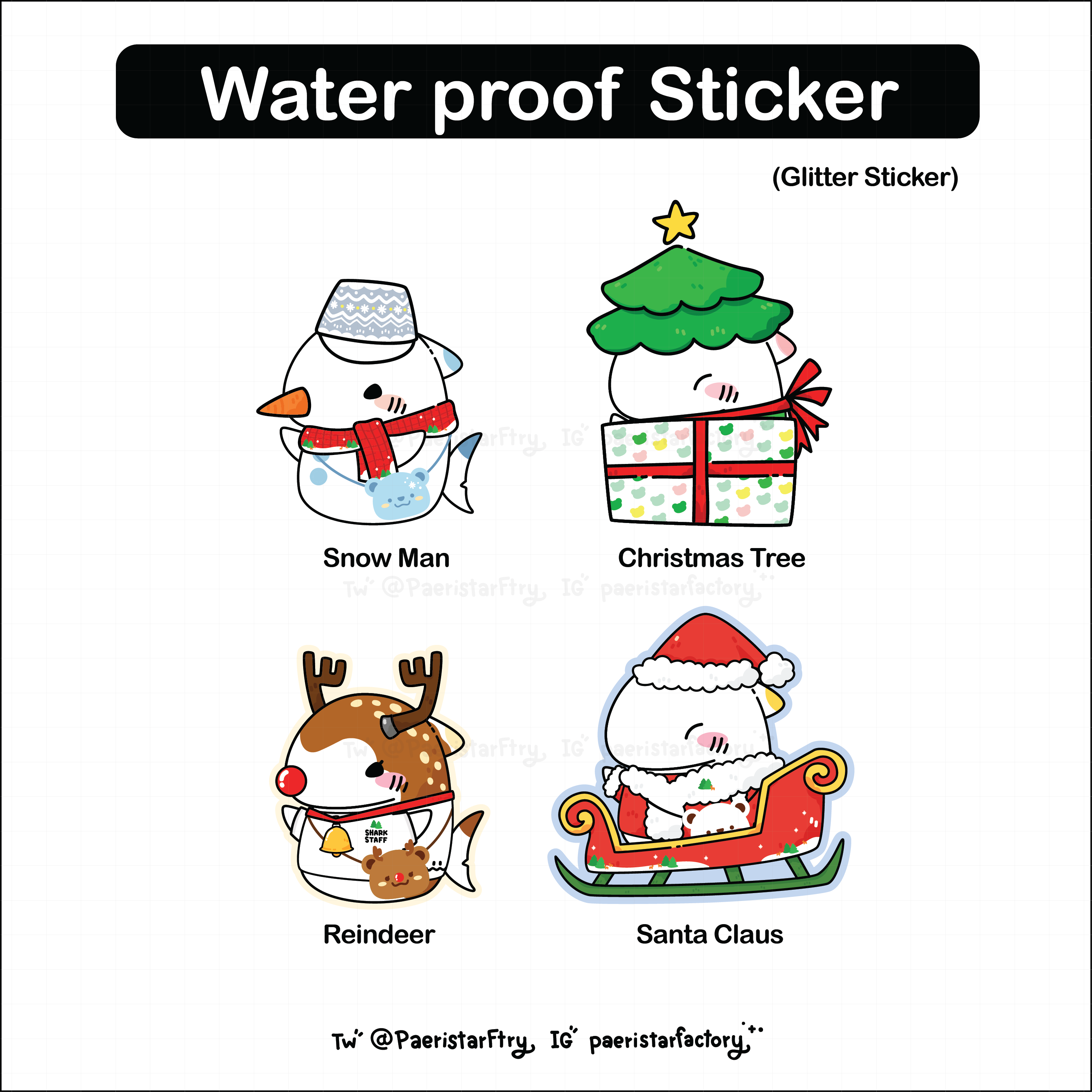 MoShark Water proof Sticker