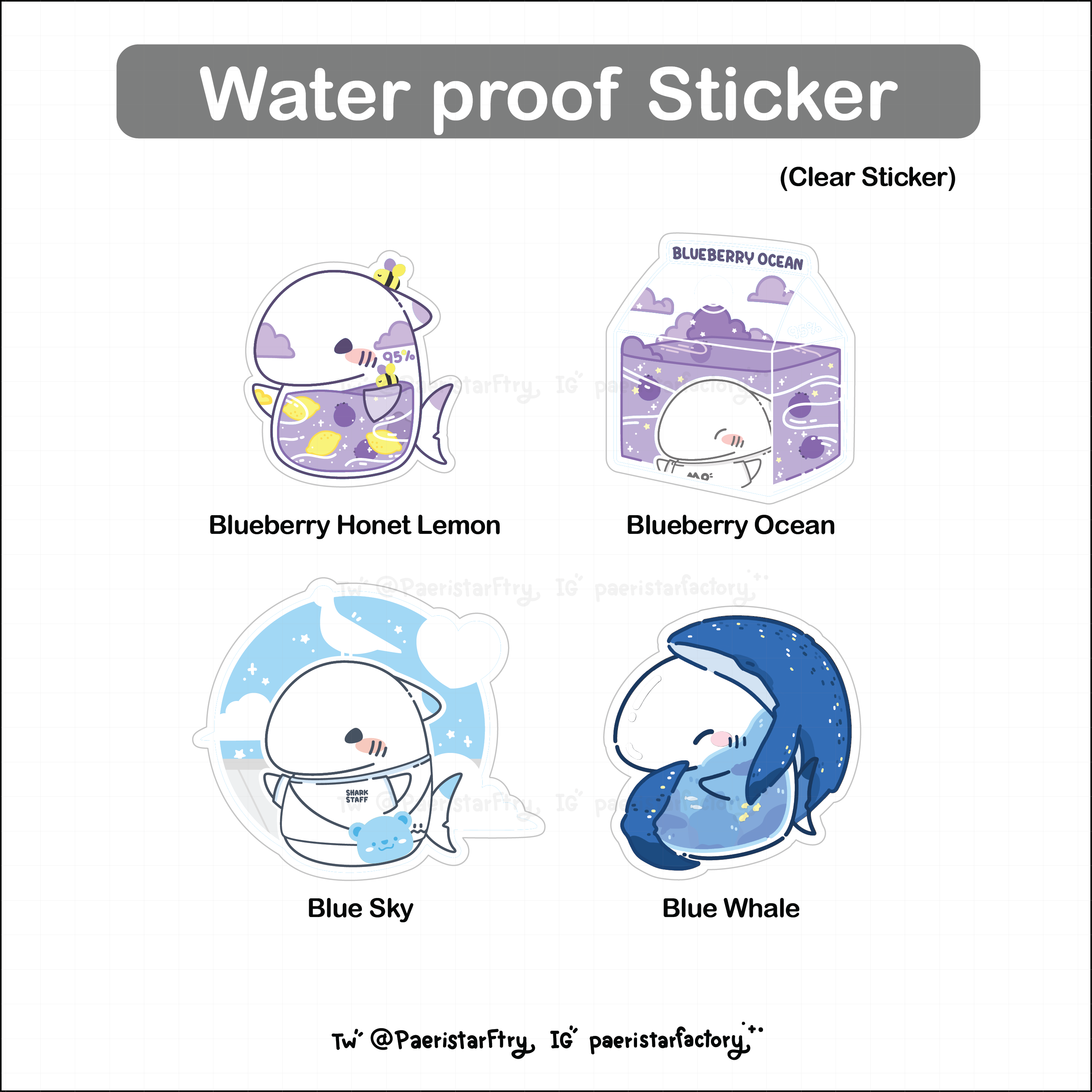 MoShark  Water proof Sticker