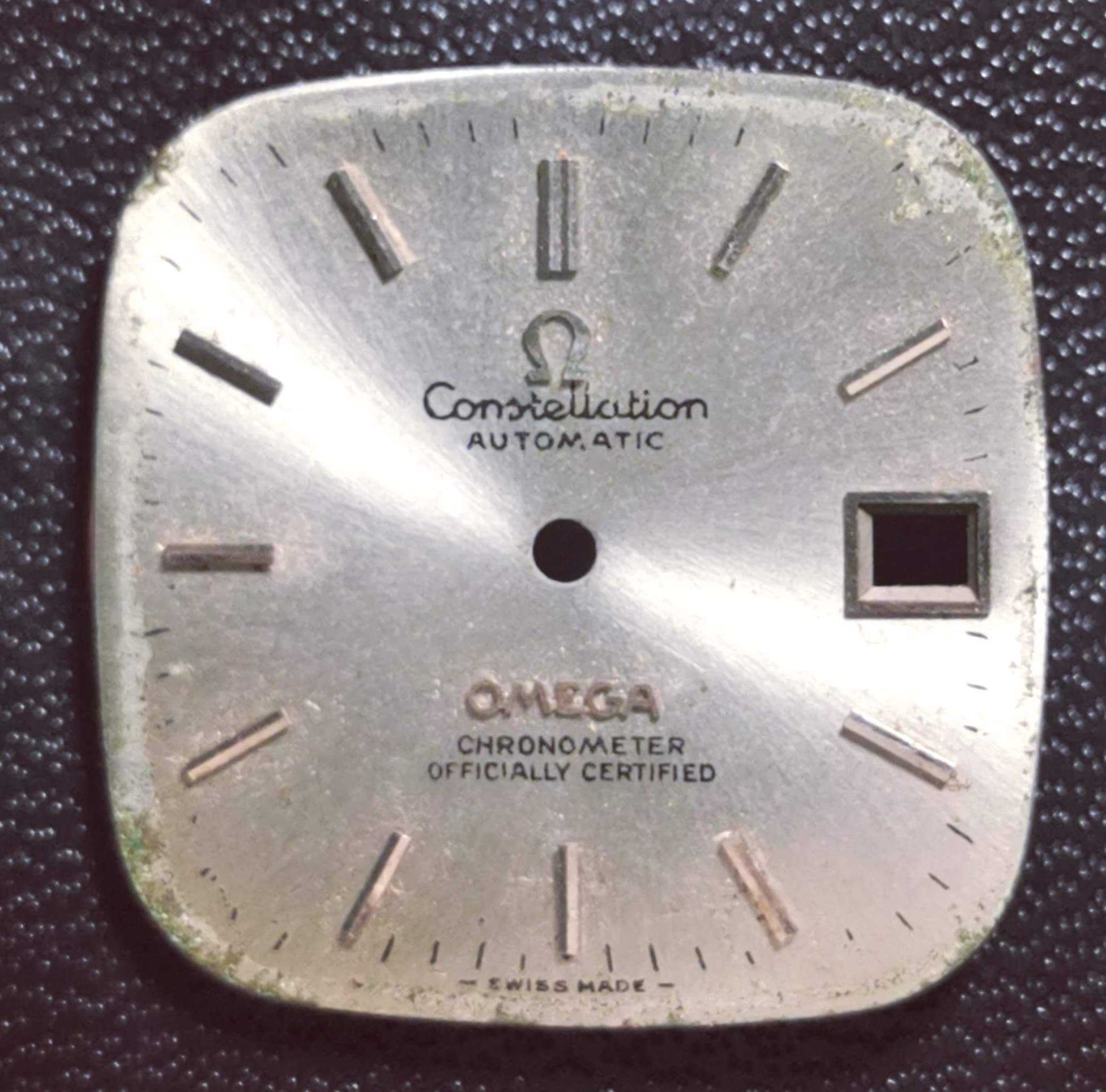 หน้าปัด OMEGA CONSTELLATION 1970'S. หน้าเหลี่ยม. AUTOMATIC รุ่นเก่า หายาก น่าสะสม