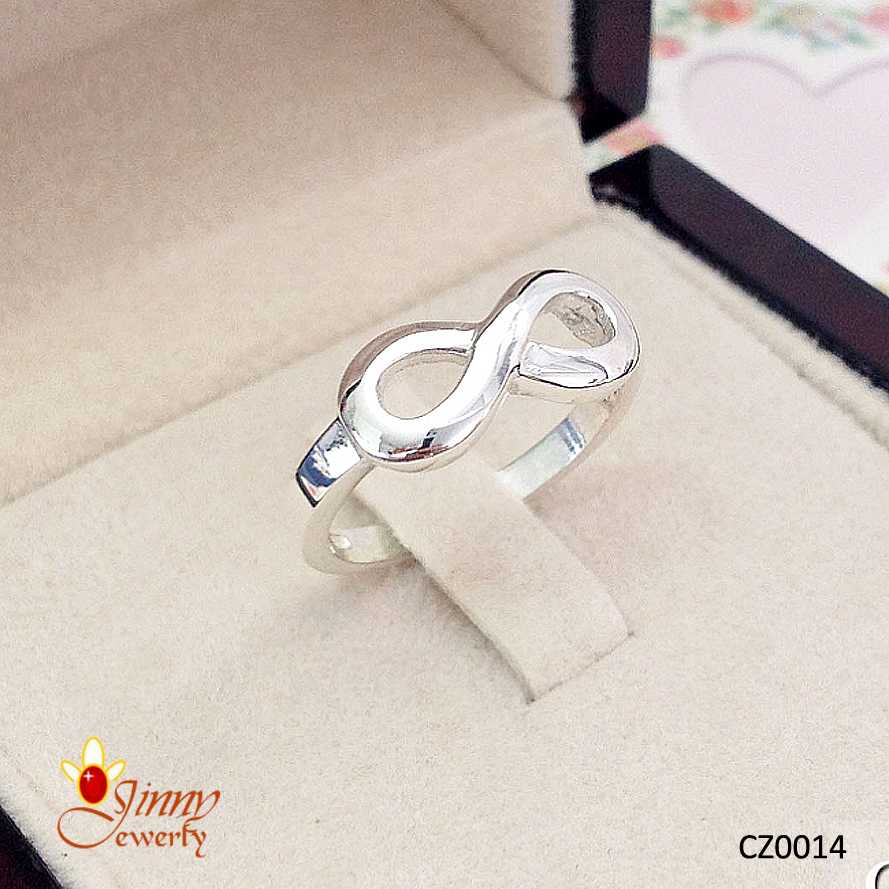 แหวนเงินแท้ 92.5% แหวนอินฟินิตี้ Infinity แบบเกลี้ยง สื่อถึง รักนิรันดร์ ไม่สิ้นสุด