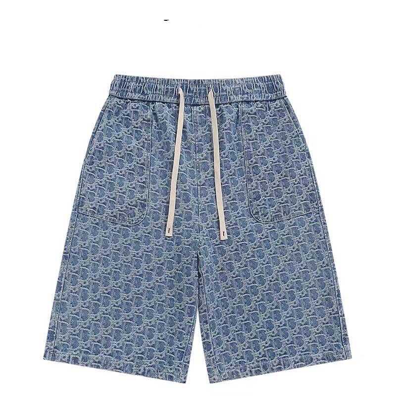CHRISTIAN DIOR OBLIQUE DENIM SHORTS กางเกงยีนส์ขาสั้น แบรนด์คริสเตียนดิออร์ ลายตัวหนังสือ