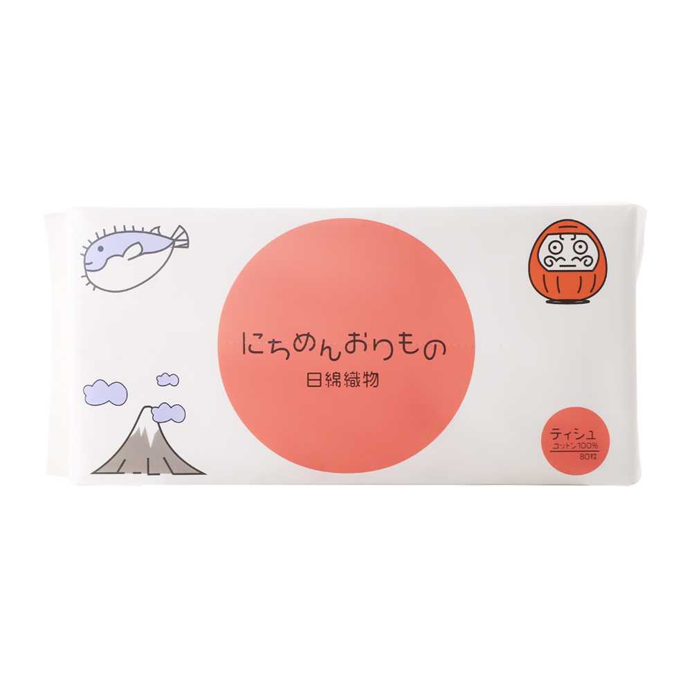 กระดาษเช็ดหน้านิชิเมนญี่ปุ่นสีขาว 80 แผ่น (ห่อพลาสติกใหญ่)