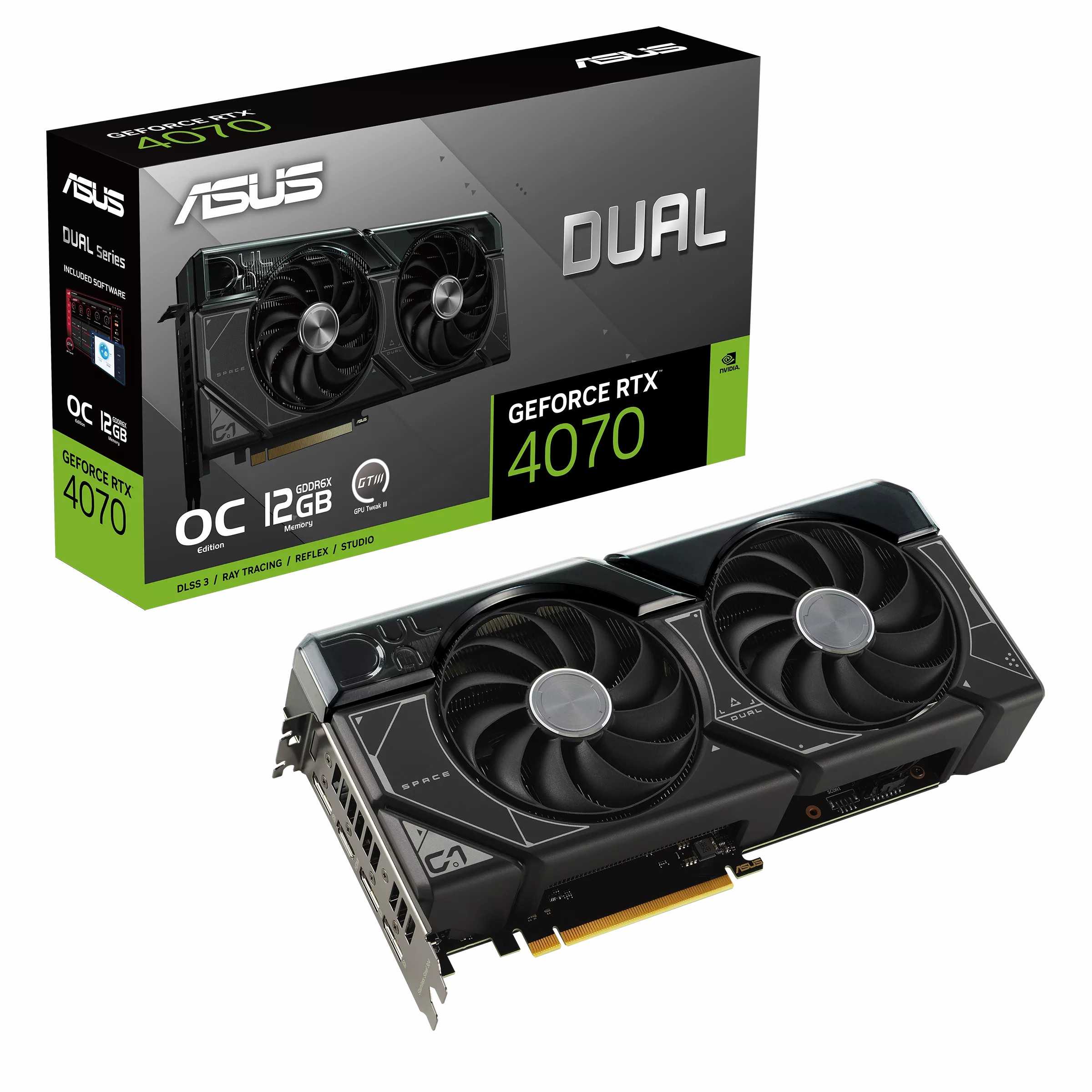 VGA การ์ดจอ ASUS GEFORCE DUAL RTX 4070 O12G - 12GB GDDR6X ประกันศูนย์ 3 ปี