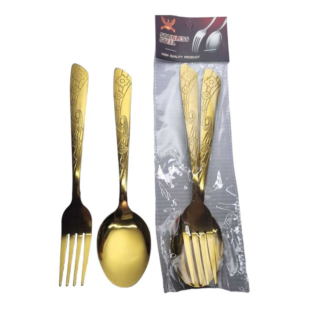 ช้อนส้อมลายดอกไม้