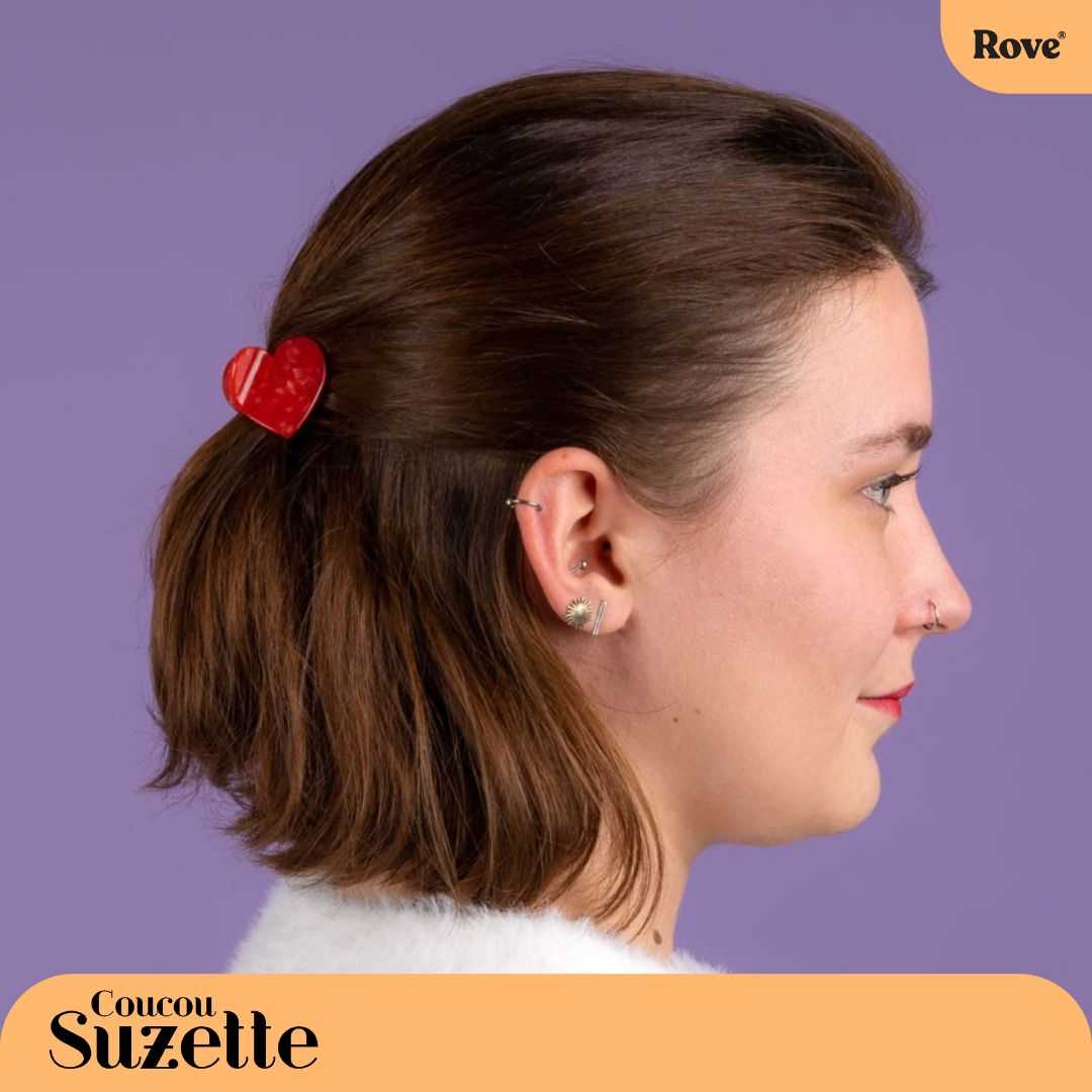 Coucou Suzette Mini Hair Claw - Heart