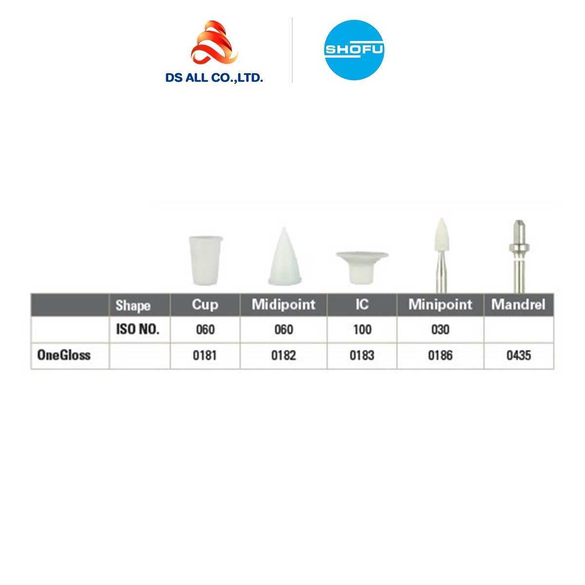 OneGloss MANDREL CA 6 PCS