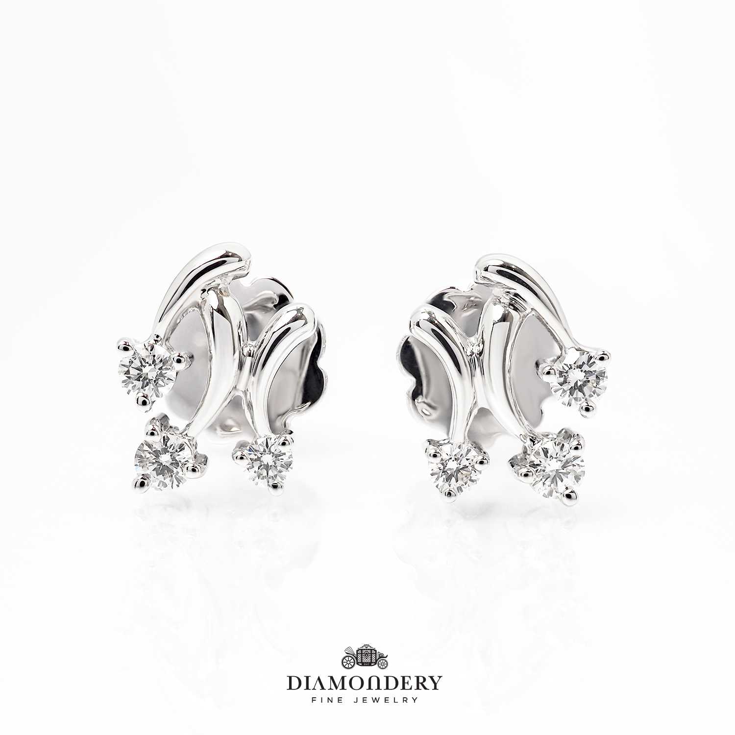 ต่างหูเพชร Meteorite Diamond Earrings