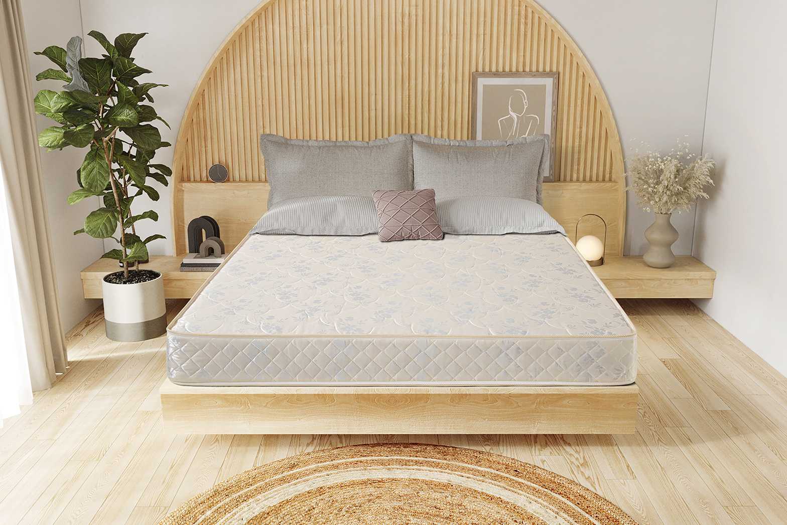 ที่นอนสปริง รุ่น QC Spring 2.0 ผ้าซาติน สีครีม,สีน้ำตาล หนา 9 นิ้ว นอนได้ 2 ด้าน