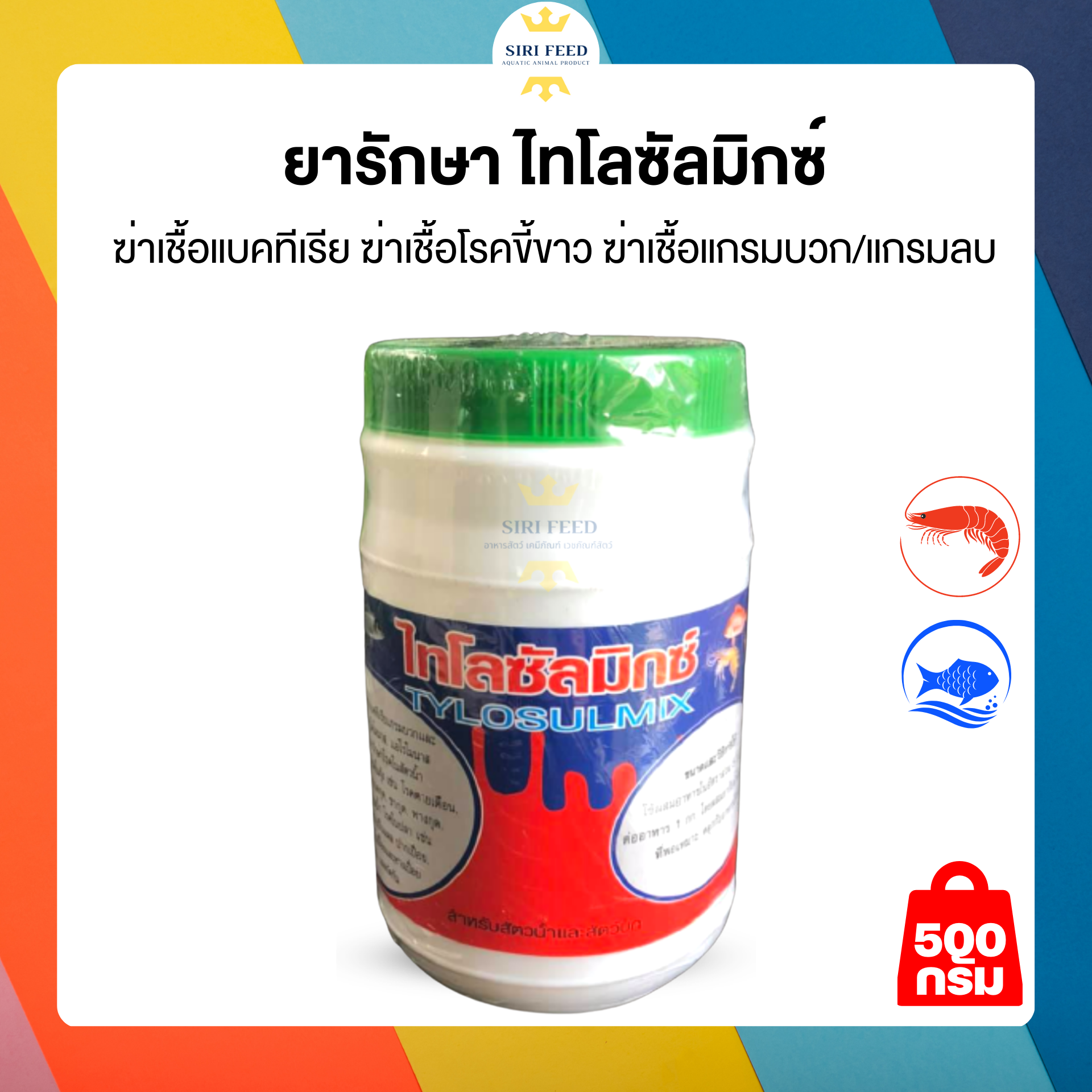 ไทโลซัลมิกซ์ เชื้อแบคทีเรีย ตัวแดงดวงขาว