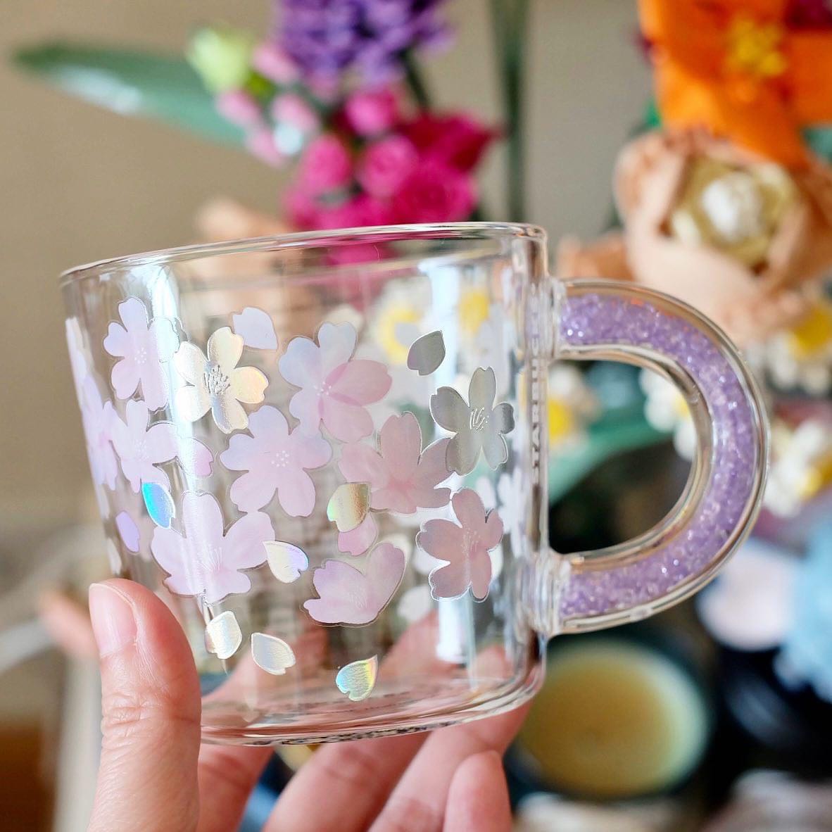 ♡starbucks japan sakura 2023 glass mug