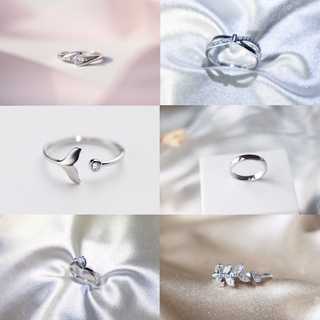 แหวนชุปเงิน เพชร Premium CZ ปรับขนาดได้ทุกวง / งานแข็งแรงมาก ผลิตโดยช่างไทย งานดีมาก