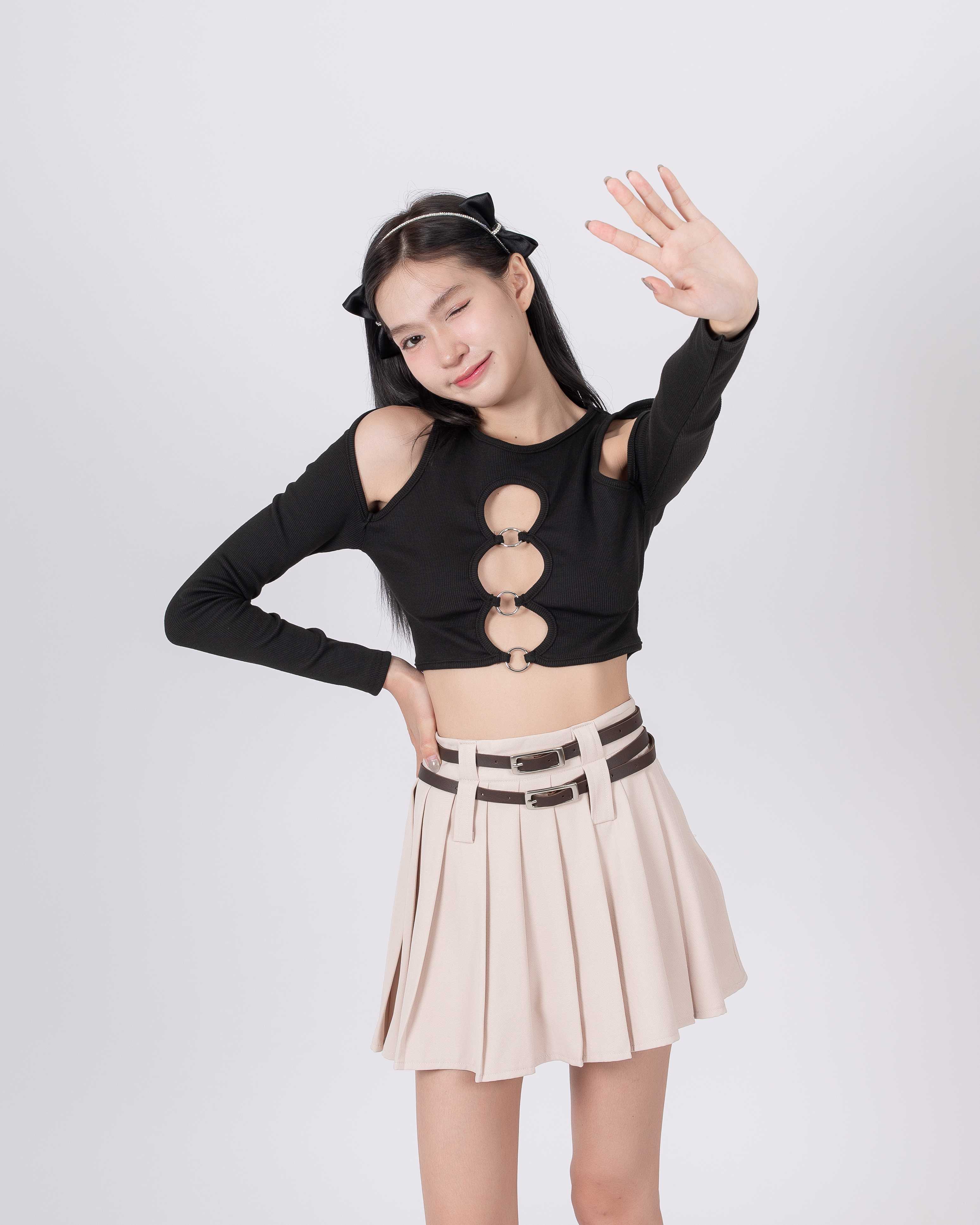Jelly crop top - black
