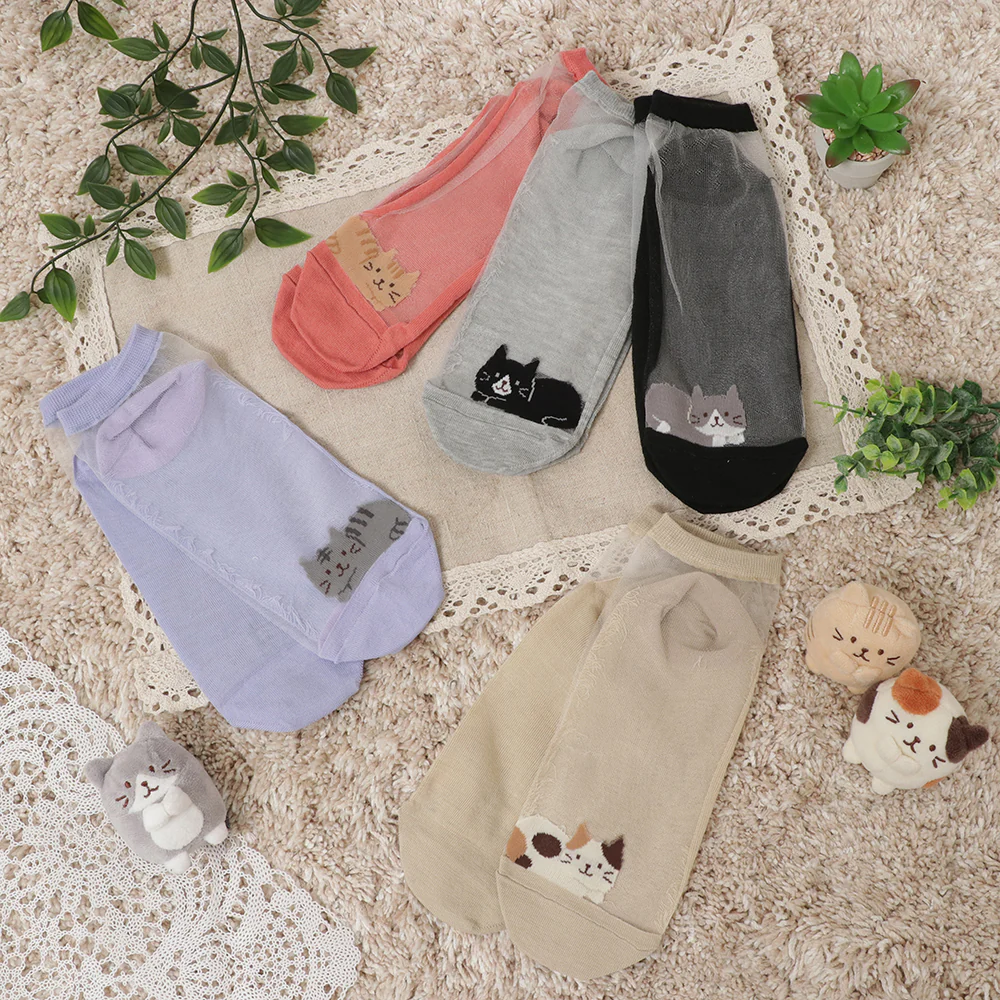 ถุงเท้าข้อสั้น See-through Socks