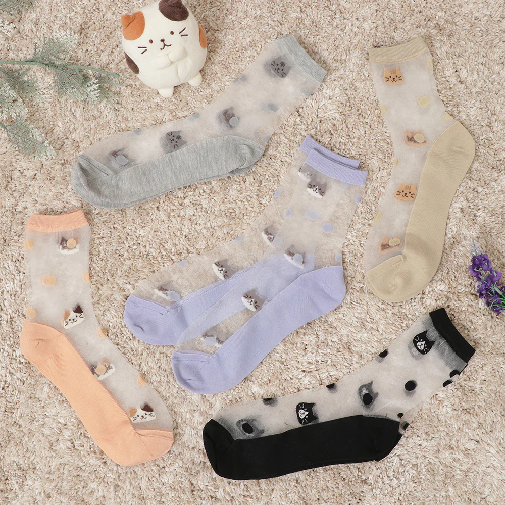 ถุงเท้าข้อยาว See-through Socks