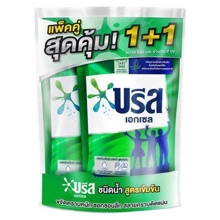 บรีส เอกเซล ผลิตภัณฑ์ซักผ้าสูตรเข้มข้น 580มล. x 2ถุง 8851932431729 (03)