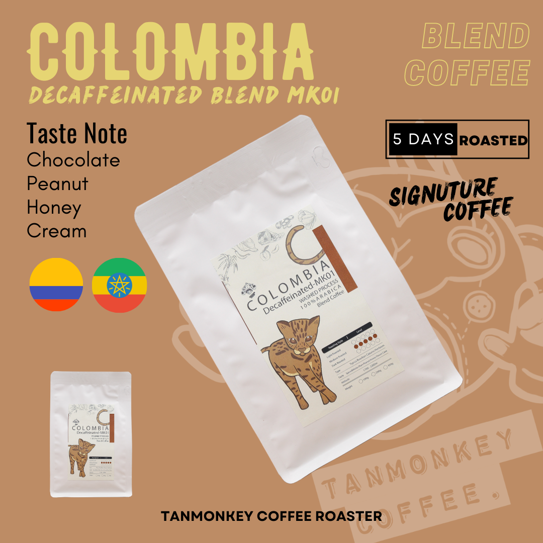 Colombia Decaffeinated MK01 Washed Process Medium Roasted