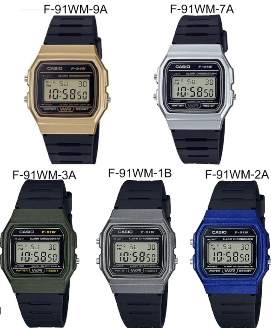 นาฬิกาข้อมือ Casio Digital รุ่น F-91WM
