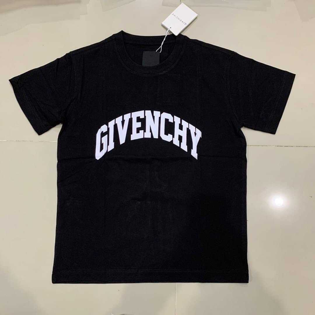 GIVENCHY COLLEGE LOGO PRINT T-SHIRT เสื้อยืดคอกลมแขนสั้น สกรีนตัวหนังสือโลโก้
