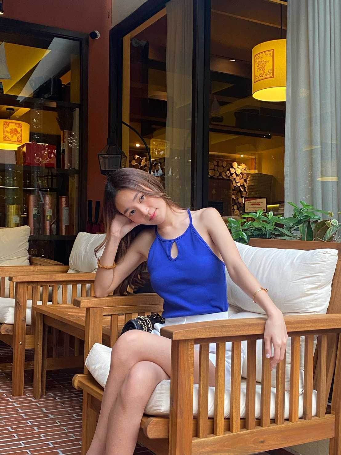 (HUSSA Styles) Friday Top -Blue