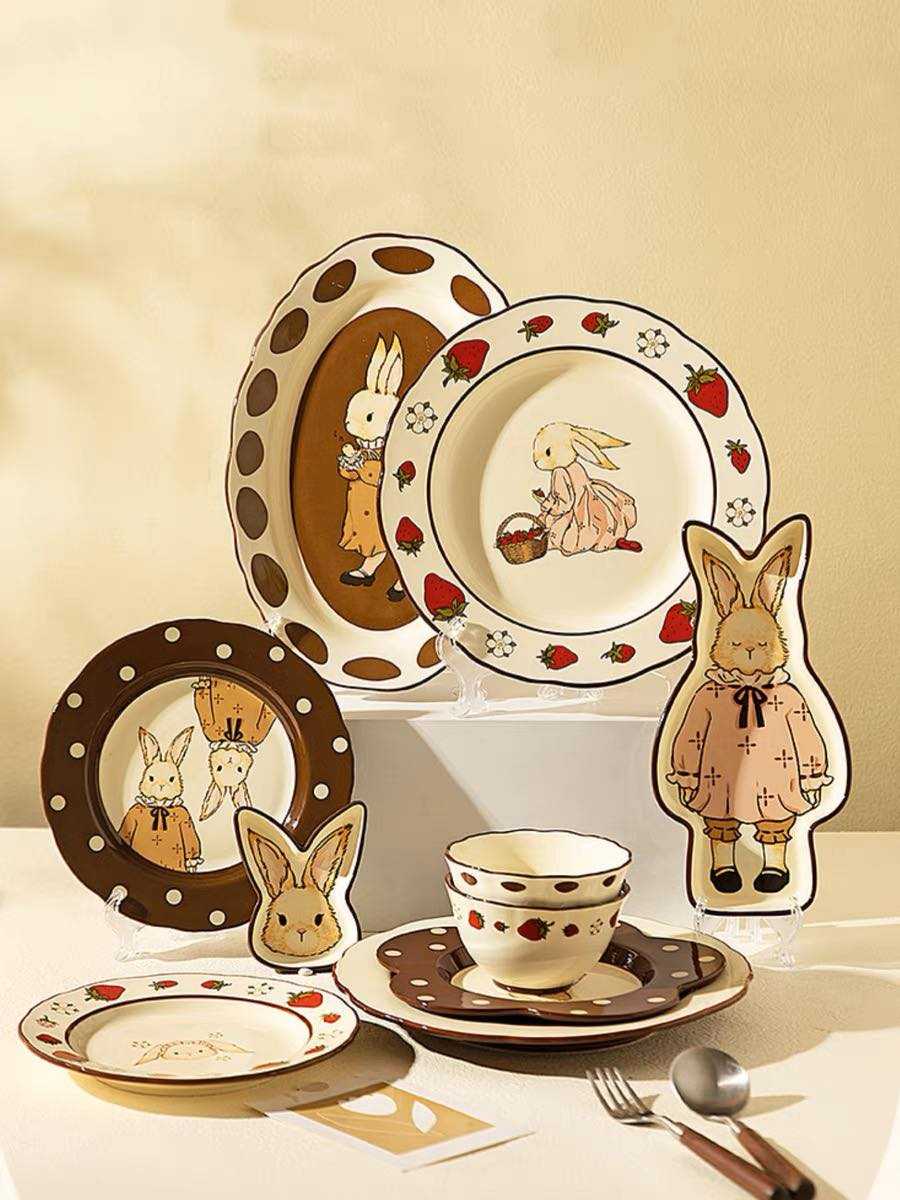 Set Rabbit Brownnies ‧₊˚꒰🐰•~🤎 Twinnies Decor