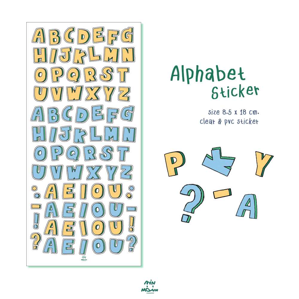 Sticker - ALPHABET Y&B