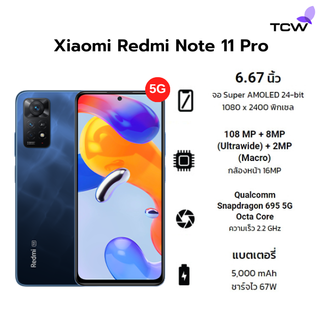 Xiaomi Redmi Note 11 Pro 5G Ram8 Rom128GB