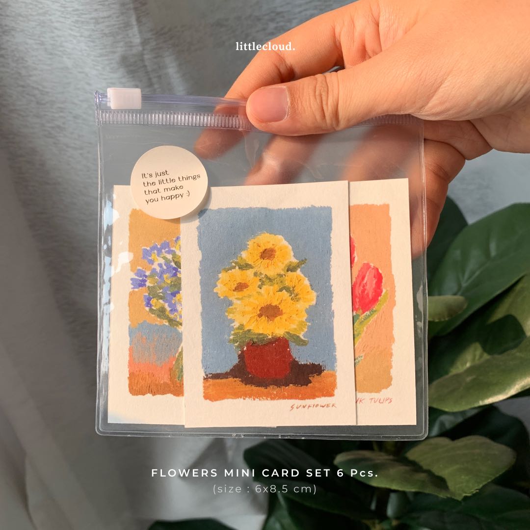 Flowers 🌷 Mini Card Set 6 Pcs.