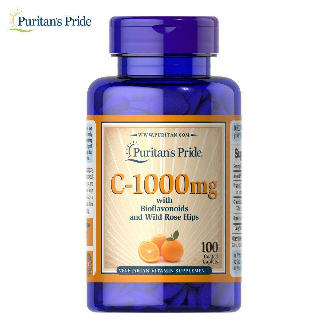 วิตามินซี Puritan’s Pride Vitamin C-1000 mg with Bioflavonoids 1000 mg/ 100 Caplets