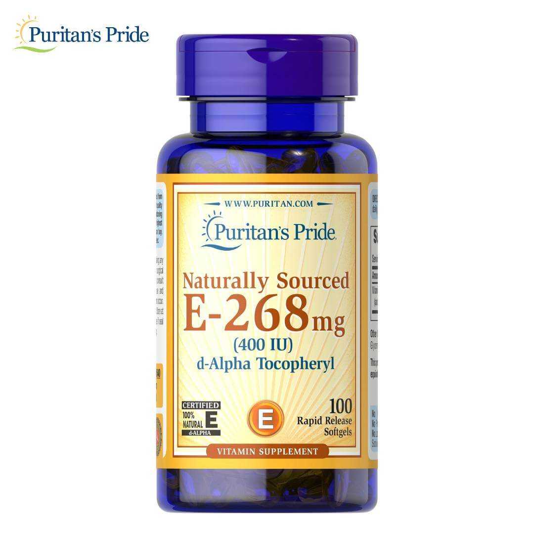 วิตามินอี Puritan’s Pride Vitamin E-400 iu 100% Natural 100 Softgels
