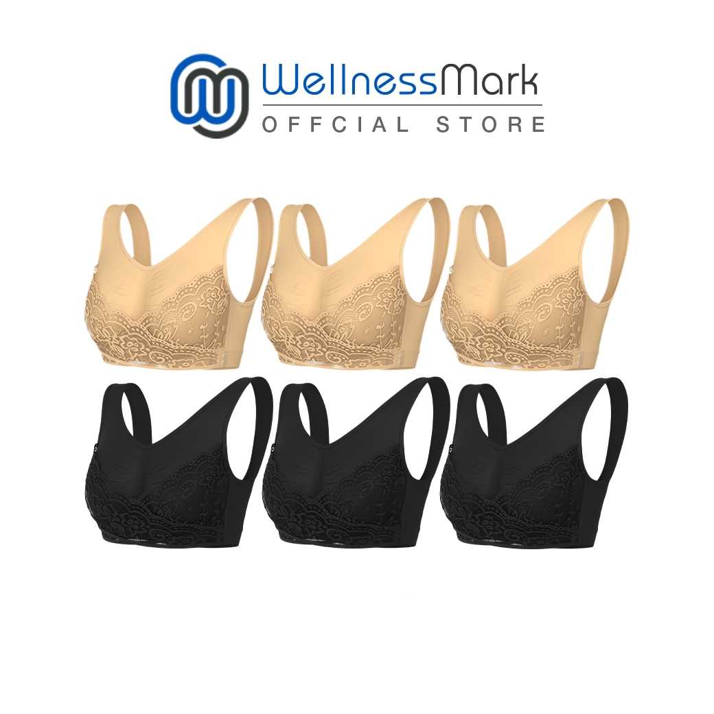 Bravy Bra บราวี่ บรา ชุดชั้นในเพื่อสุขภาพ ใส่สบาย 6 ตัว (มีสีให้เลือก ครีม+ดำ)