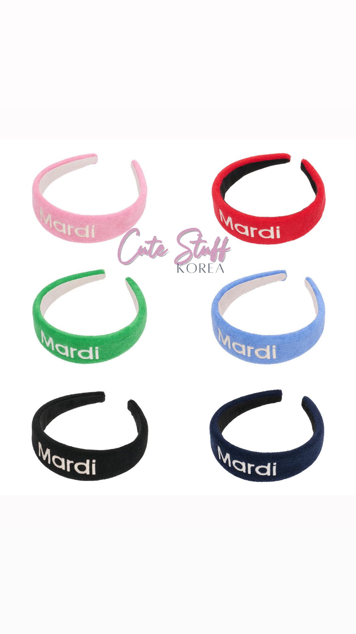 พรีออเดอร์ ✨mardi mercredi hair band logo embellishment terry