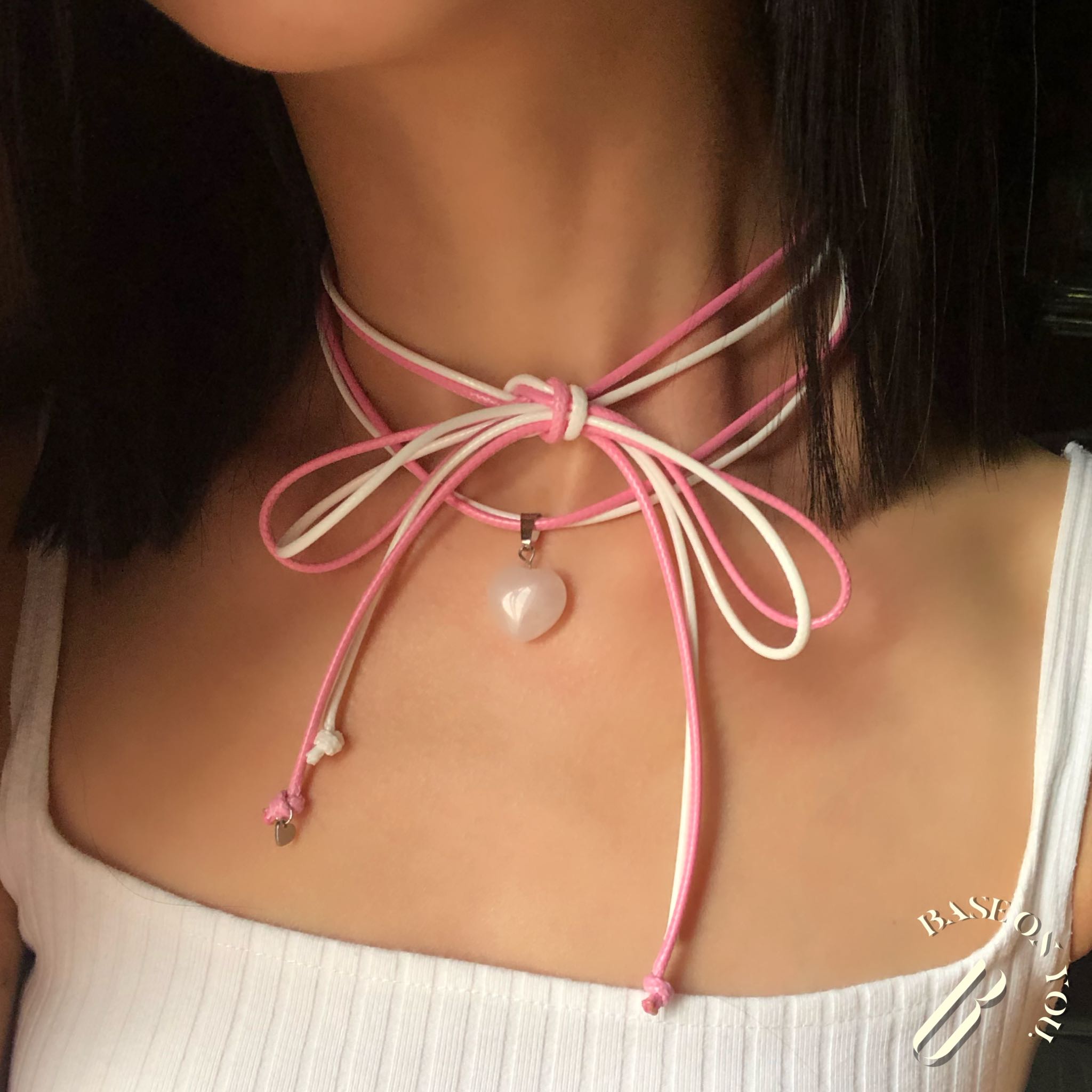 LUCKY RIBBON (Lucky stone necklace) - BASE ON YOU