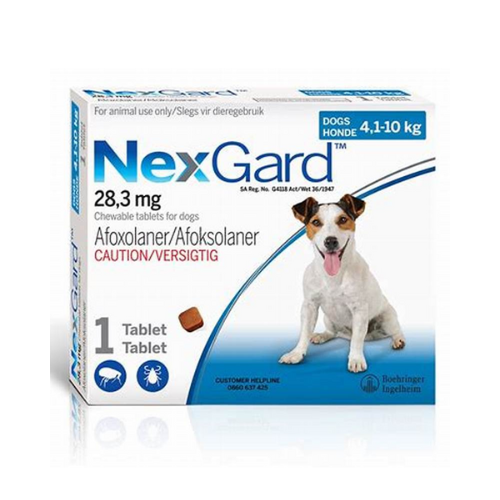 Nexgard ยากำจัดเห็บหมัด ชนิดเม็ด 4-10กก.