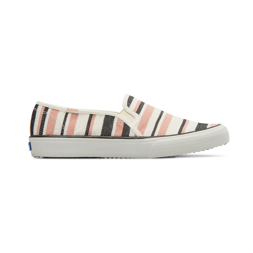 Keds รุ่น Double Decker Ef Stripe รองเท้าผ้าใบ ผู้หญิง สี BLACK/MULTI - WF67202