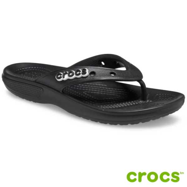 CROCS Classic Flip -Black [U]ใส่สบาย รองเท้าแตะ คร็อคส์ แท้ รุ่นฮิต ได้ทั้งชายหญิงรองเท้าเพื่อสุขภาพ