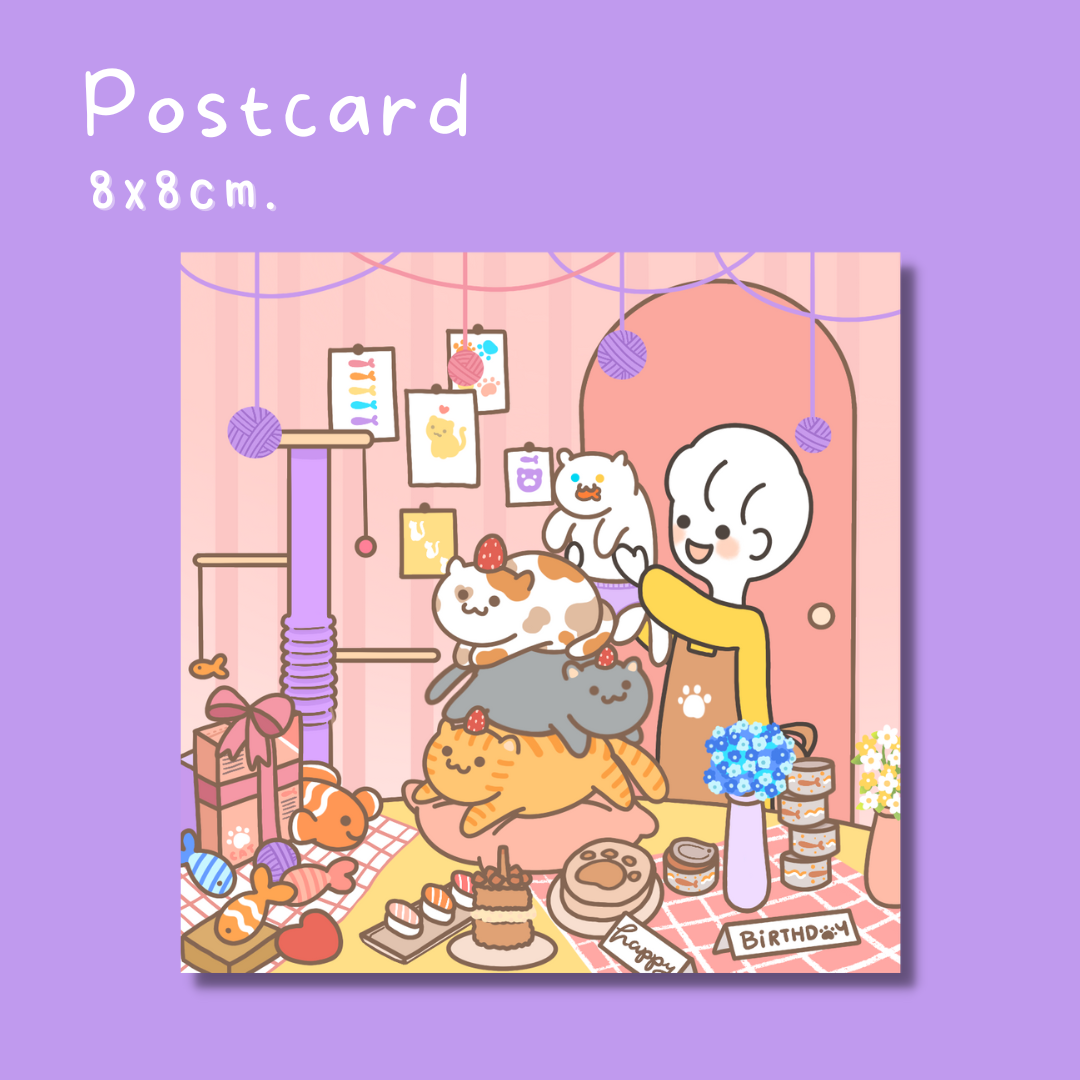 มินิโปสการ์ด Daily Smiley Collection : Cake of Chaos