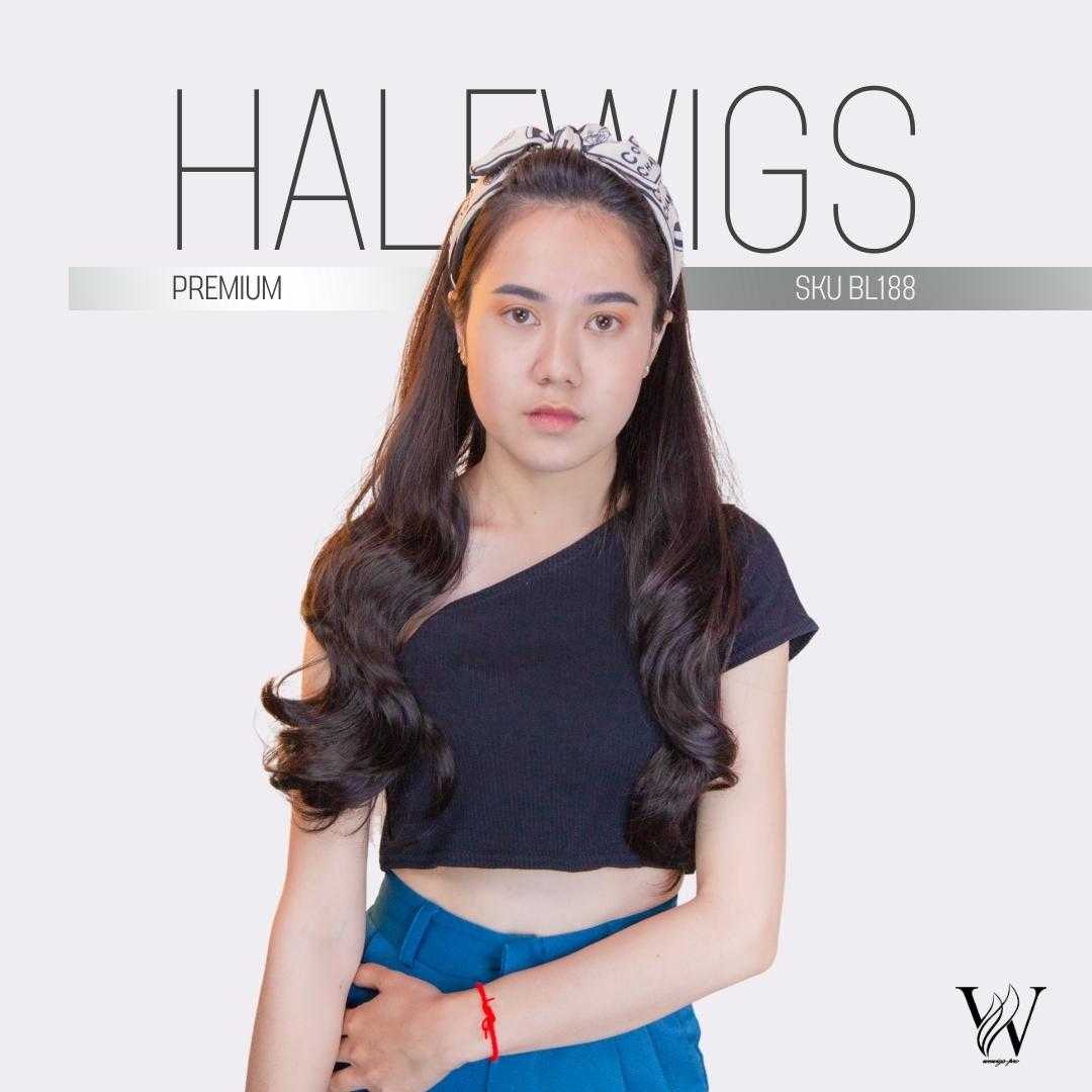 HALFWIGS ฮาฟวิกดัดลอนยาว ความยาว 75 cm. วิกผมไหมเกาหลีเกรดพรีเมียม BL188