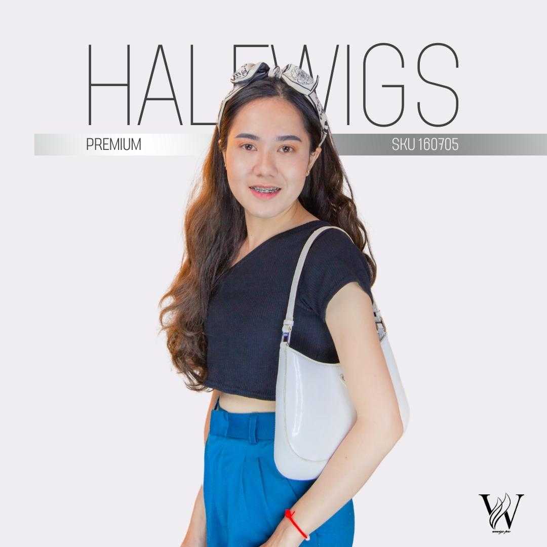 HALFWIGS ฮาฟวิกดัดลอนยาว ความยาว 60 cm. วิกผมไหมเกาหลีเกรดพรีเมียม 160705