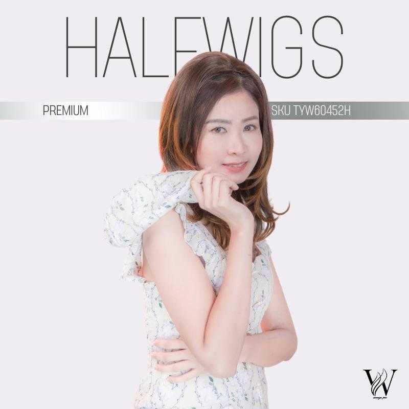 HALFWIGS ฮาฟวิกดัดลอนคลาย ความยาว 45 cm. วิกผมไหมเกาหลีเกรดพรีเมียม TYW60452H