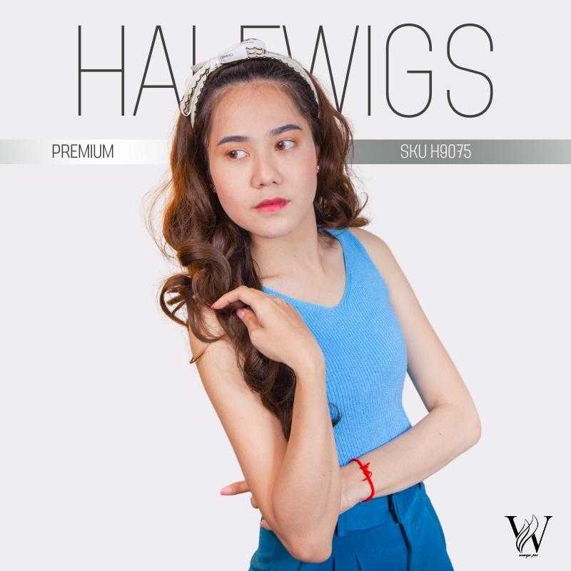 HALFWIGS ฮาฟวิกดัดลอนยาว ความยาว 65 cm. วิกผมไหมเกาหลีเกรดพรีเมียม H9075