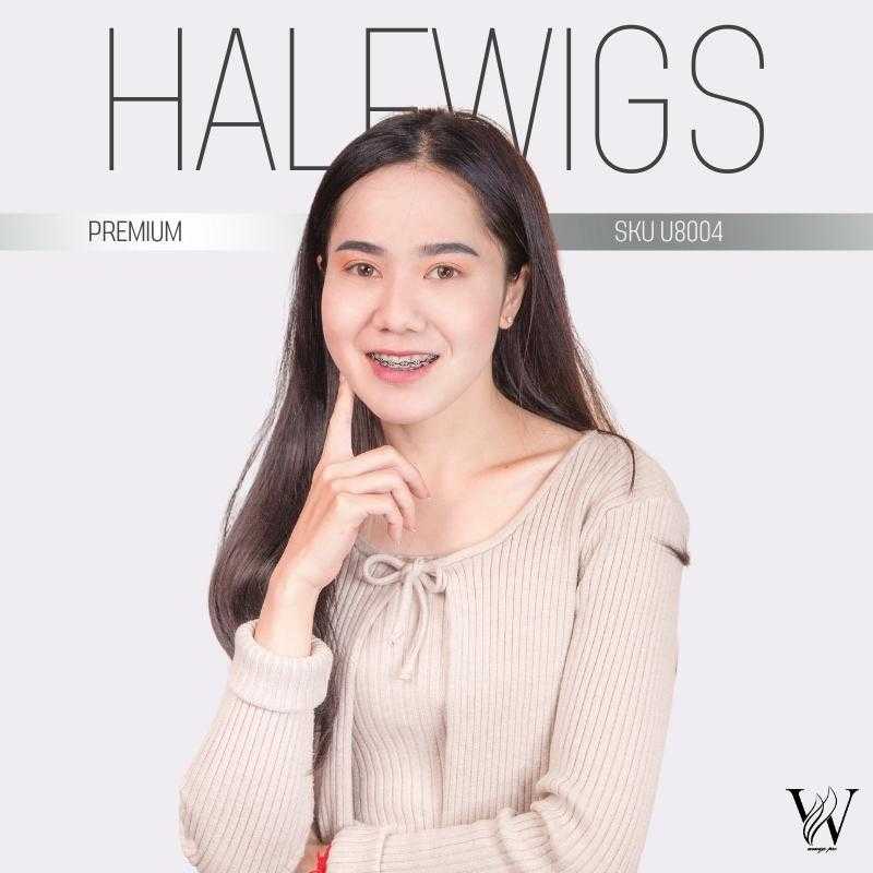 HALFWIGS ฮาฟวิกผมตรง ความยาว 54 cm. วิกผมไหมเกาหลีเกรดพรีเมียม U8004
