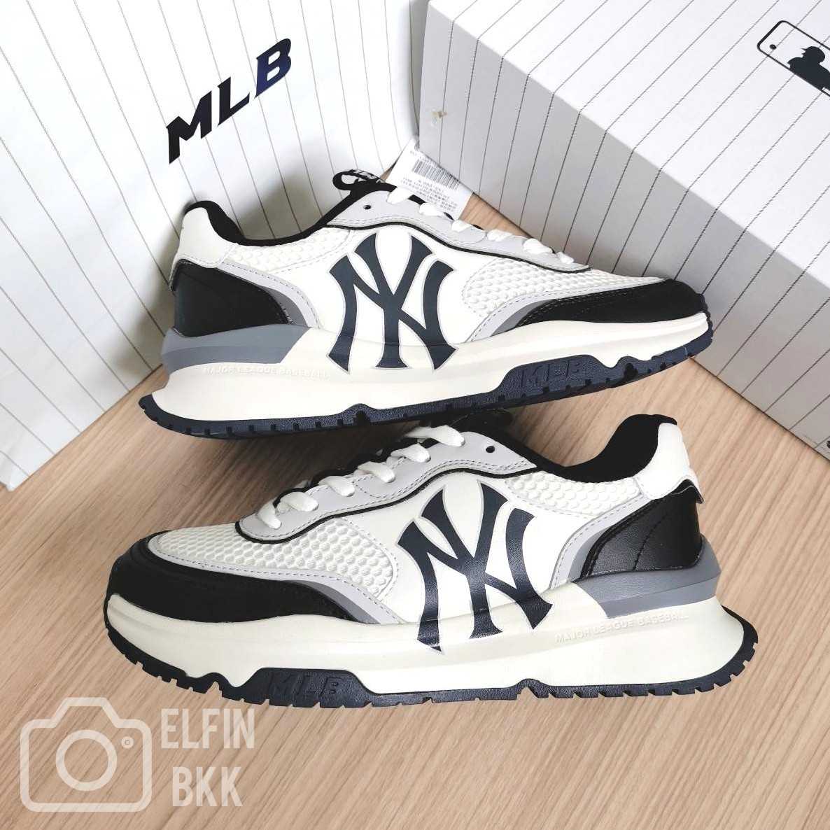 🚨Clearance Sale🚨 MLB Chunky Runner  รองเท้าผ้าใบ สีขาว/ สีครีม/ สีดำ
