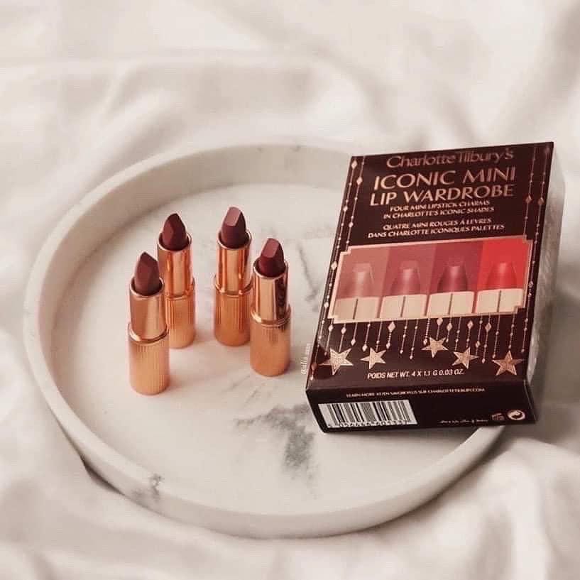 {ขายเท} Charlotte Tilbury Iconic Mini Lip Wardrobe (1.1gx4) เซ็ตลิป 4 แท่ง