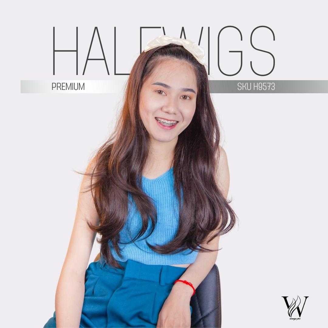 HALFWIGS ฮาฟวิกดัดลอนคลาย ความยาว 75 cm. วิกผมไหมเกาหลีเกรดพรีเมียม H9573