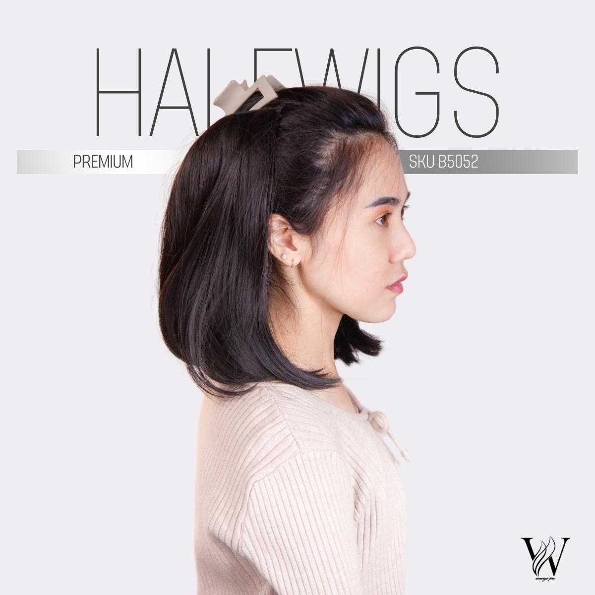 HALFWIGS ฮาฟวิกสั้นประบ่า ความยาว 35 cm. วิกผมไหมเกาหลีเกรดพรีเมียม B5052