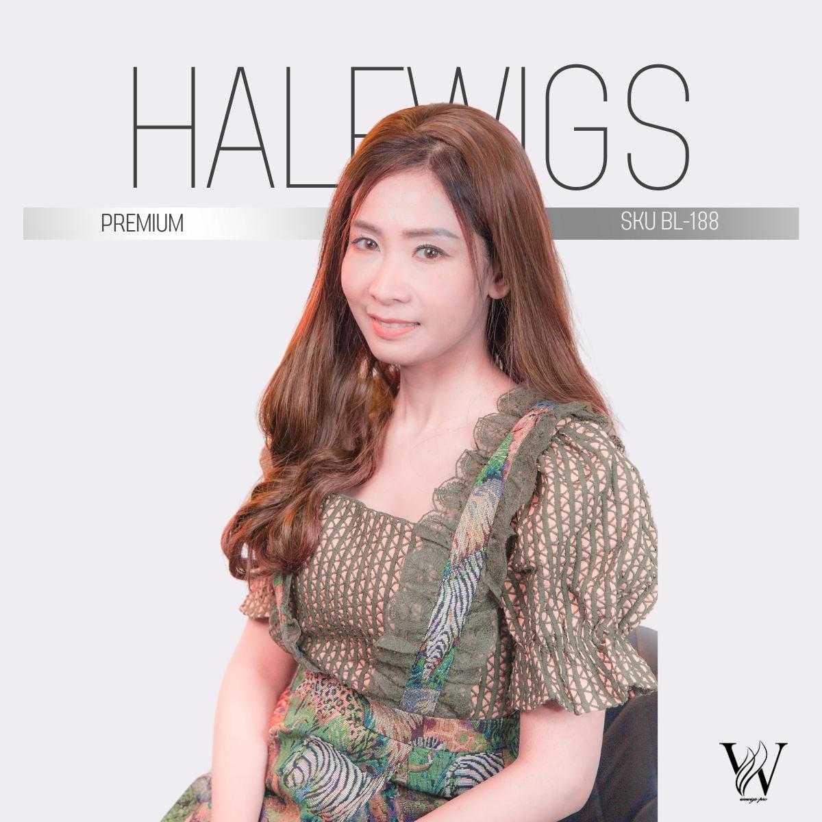 HALFWIGS ฮาฟวิกดัดลอนยาว ความยาว 65 cm. วิกผมไหมเกาหลีเกรดพรีเมียม BL-188