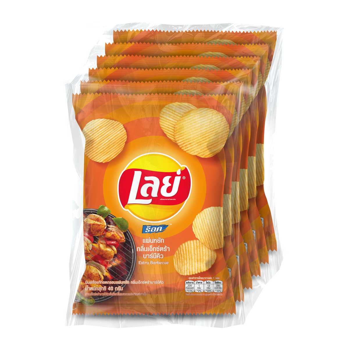 เลย์ร็อค เอ็กซ์ตร้า บาร์บีคิว 40กรัมx6ซอง 8850718714933