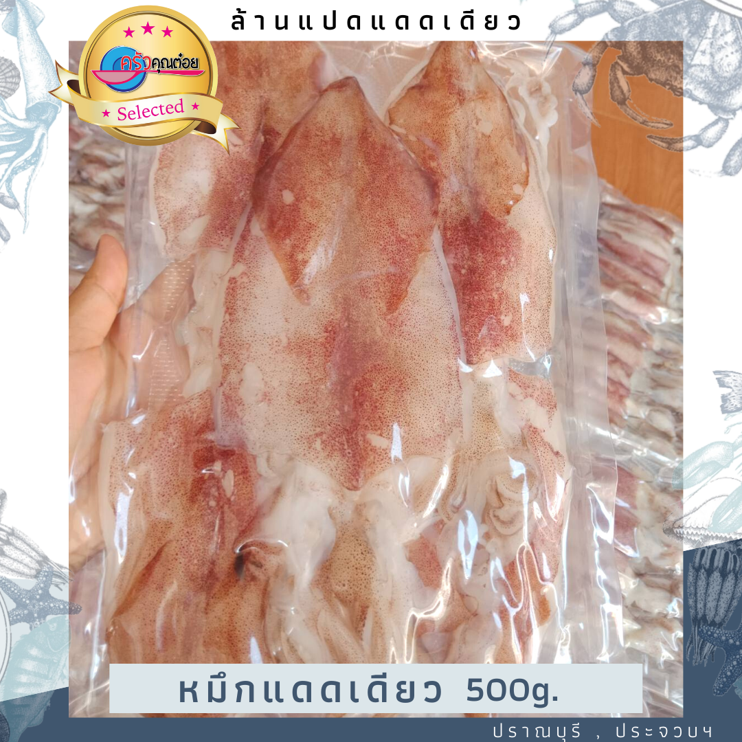 หมึกแดดเดียว 500g. 