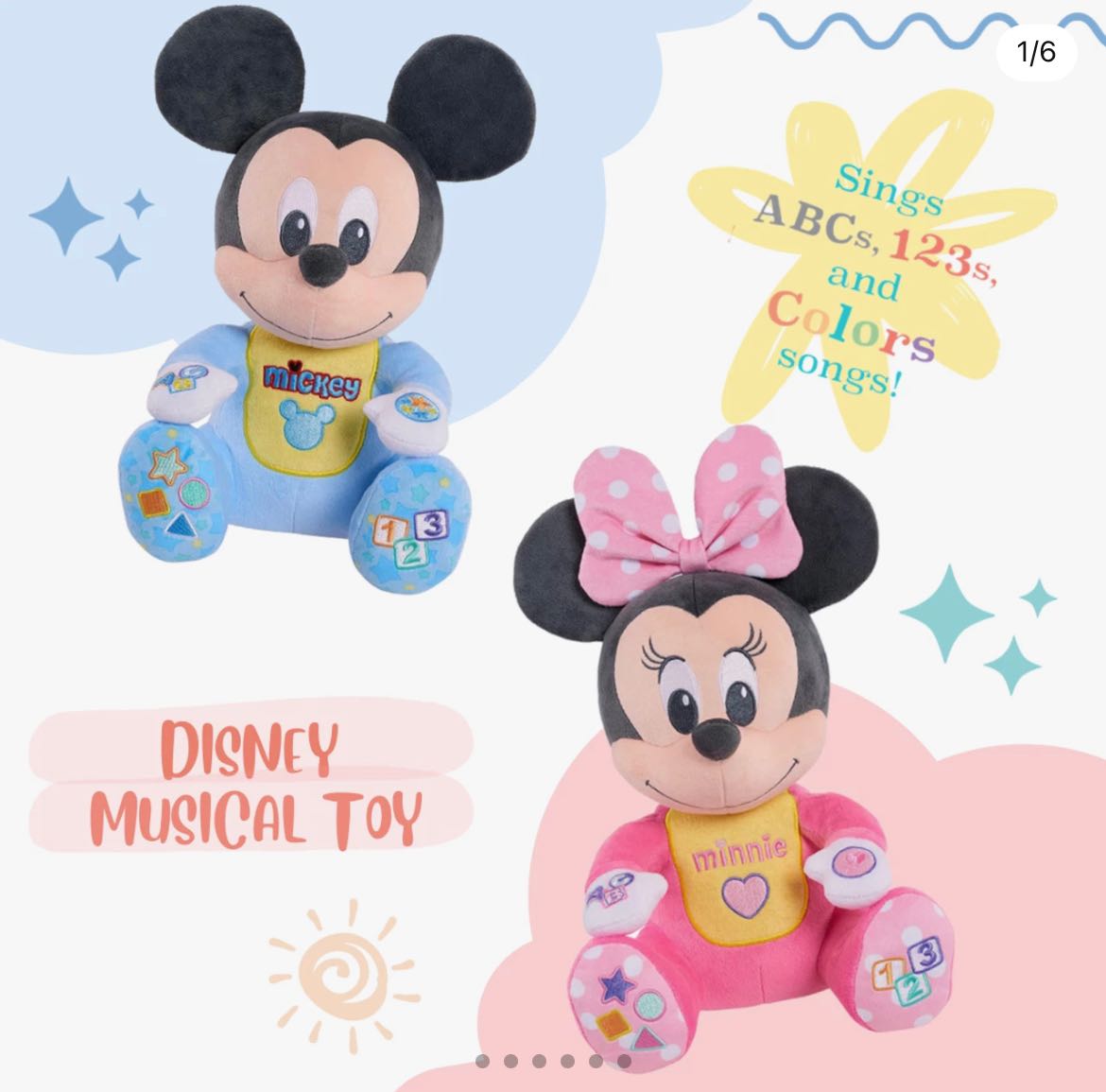DISNEY MUSICAL TOY 🎼🎶🎵 ตุ๊กตามีเสียงเพื่อการเรียนรู้