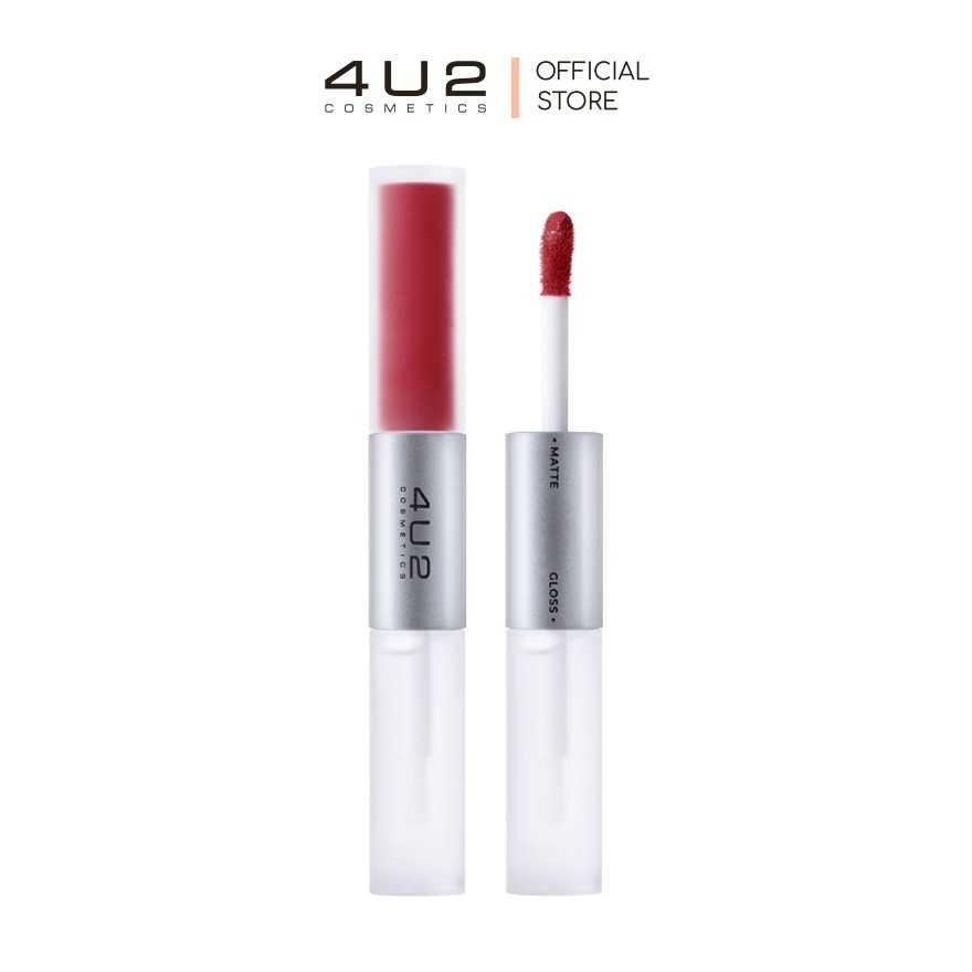 (ซื้อ 1 แถม 1 เฉพาะสีเดียวกัน) 4U2 MY MATE GLOSS & MATTE LIP